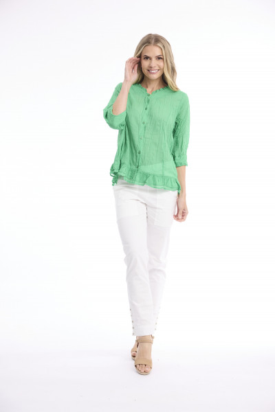Cotton Gauze Top Buttonthrough