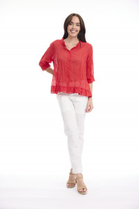 Cotton Gauze Top Buttonthrough