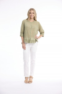 Cotton Gauze Top Buttonthrough