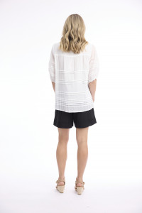 Cotton Gauze Top Pleated