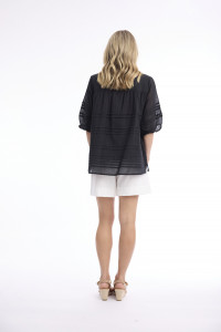 Cotton Gauze Top Pleated