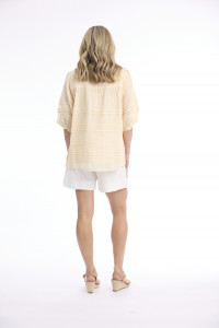 Cotton Gauze Top Pleated