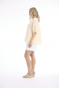 Cotton Gauze Top Pleated