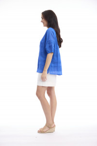 Cotton Gauze Top Pleated
