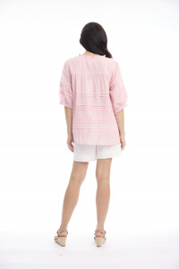 Cotton Gauze Top Pleated