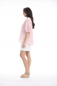 Cotton Gauze Top Pleated