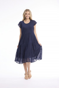 Cotton Gauze Dress Bias Pockets