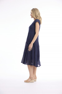 Cotton Gauze Dress Bias Pockets