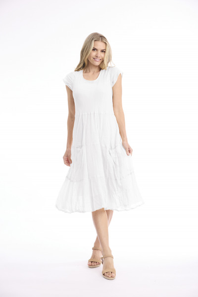 Cotton Gauze Dress Bias Pockets