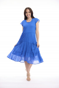 Cotton Gauze Dress Bias Pockets