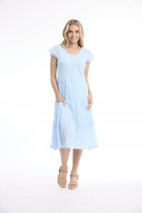 Cotton Gauze Dress Bias Pockets