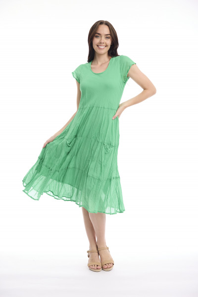 Cotton Gauze Dress Bias Pockets