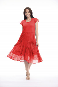Cotton Gauze Dress Bias Pockets