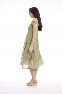 Cotton Gauze Dress Bias Pockets