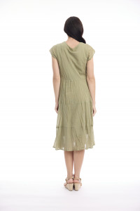 Cotton Gauze Dress Bias Pockets