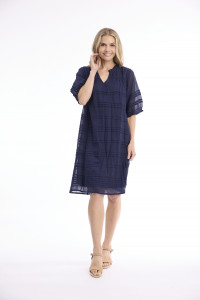 Cotton Gauze Dress Pleated