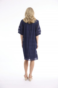 Cotton Gauze Dress Pleated