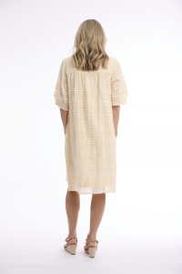 Cotton Gauze Dress Pleated