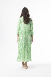 Aksharay Green  Dress Collar Midi