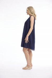 Cotton Gauze Dress Easy Fit Sleeveless