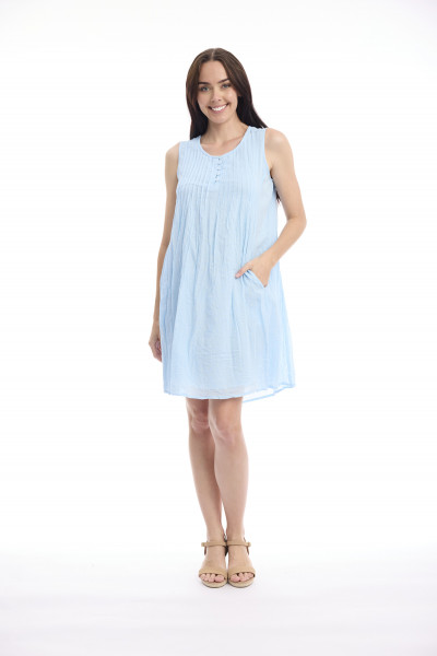 Cotton Gauze Dress Easy Fit Sleeveless