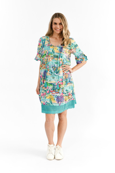 Hannah Tunic Boho Short Sleeve
