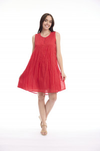 Cotton Gauze Dress Easy Fit Sleeveless