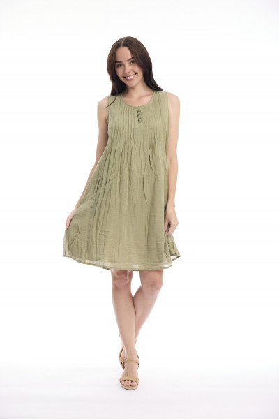 Cotton Gauze Dress Easy Fit Sleeveless
