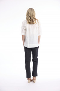 Cotton Slub Top Boat Neck