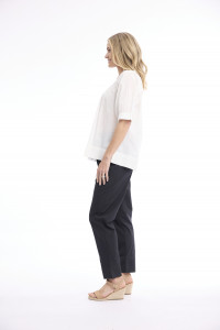 Cotton Slub Top Boat Neck