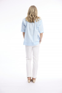 Cotton Slub Top Boat Neck