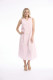 Cotton Slub Dress Maxi Pleated