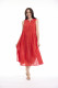 Cotton Slub Dress Maxi Pleated