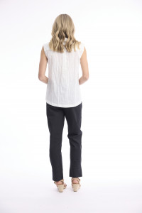 Cotton Slub Top Cap Sleeve