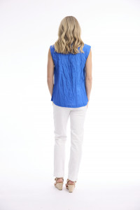 Cotton Slub Top Cap Sleeve