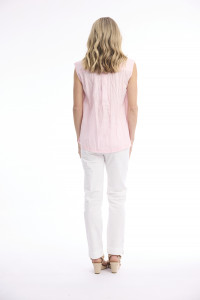 Cotton Slub Top Cap Sleeve