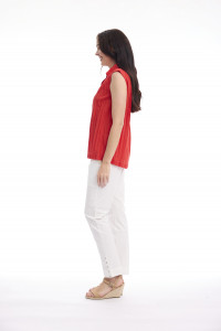 Cotton Slub Top Cap Sleeve