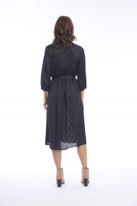 Solid Dress Pleated w belt