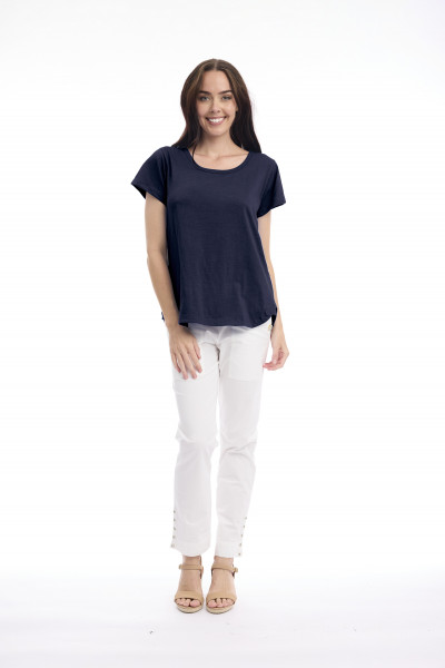 Cotton Knit Tee Crew