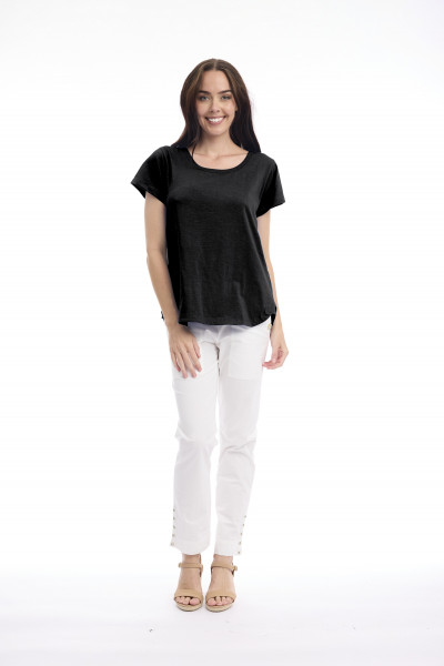 Cotton Knit Tee Crew