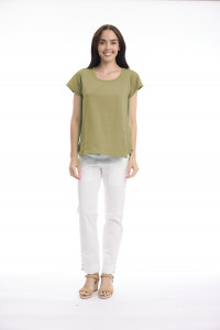 Cotton Knit Tee Crew