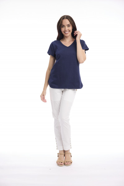 Cotton Knit Tee V