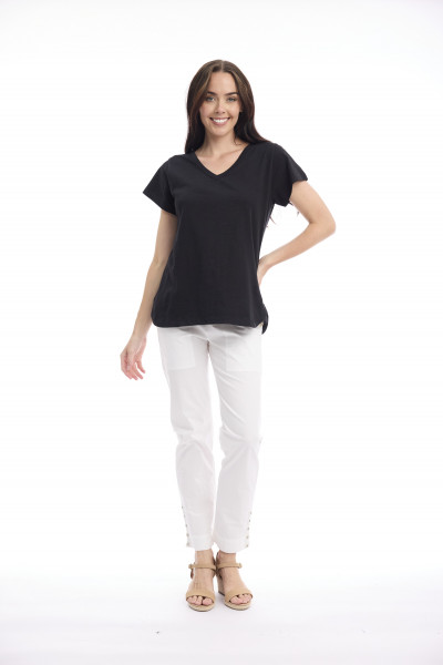 Cotton Knit Tee V