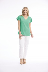 Cotton Knit Tee V
