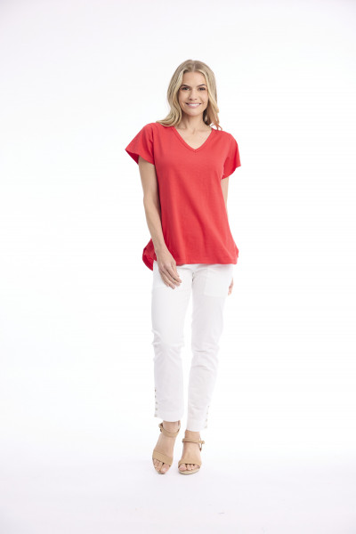 Cotton Knit Tee V