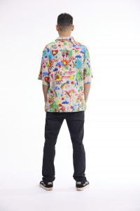 Men Shirt Short Sleeve Collar