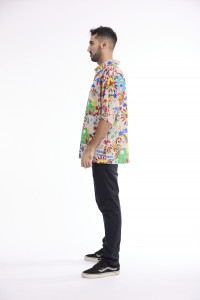 Men Shirt Short Sleeve Collar