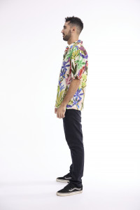 Men Shirt Short Sleeve Collar