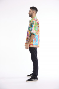 Men Shirt Short Sleeve Collar