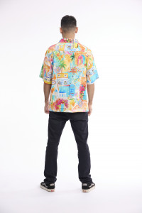 Men Shirt Short Sleeve Collar